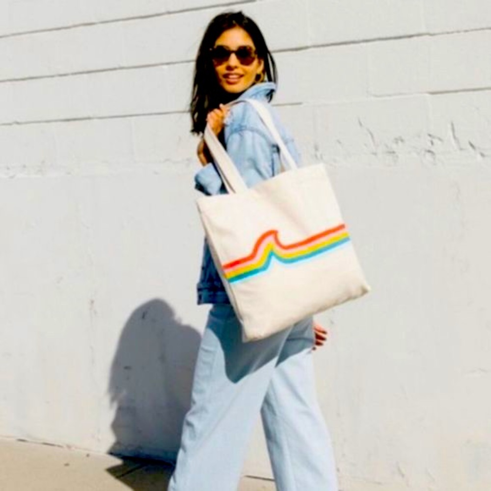 SOLD Madewell Wave Canvas Tote Bag NWOT